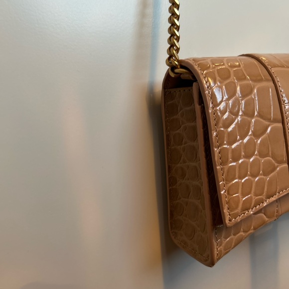 Balenciaga Hourglass Wallet With Chain Nude Crocodile Embossed - Picture 4 of 8